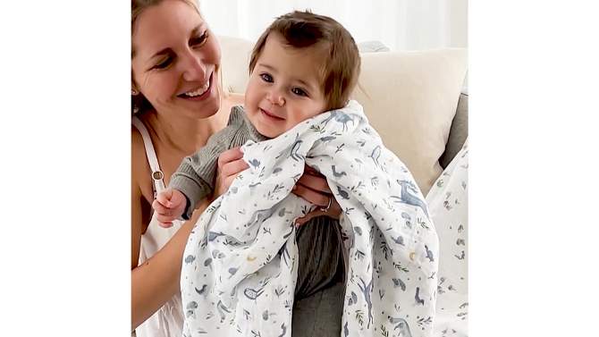 aden + anais muslin swaddle blankets - 4pk, 2 of 10, play video