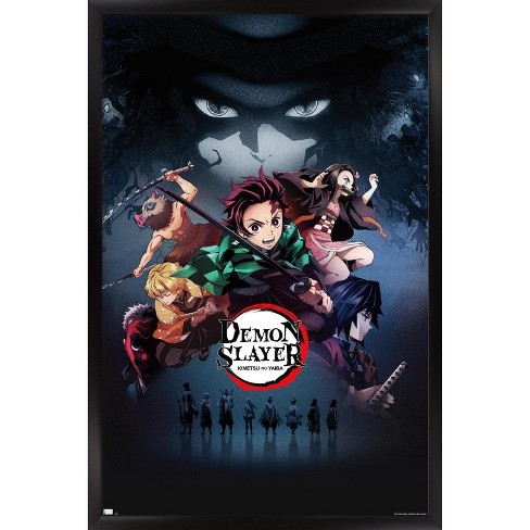 Demon Slayer: Mugen Train - Kyojuro Rengoku One Sheet Wall Poster, 22.375  x 34 Framed 