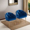 CENGHU Modern Velvet Accent Chair, Luxury Handmade Armchair with Gold Legs, for Living Room and Bedroom - 2 of 4