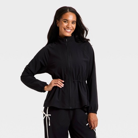 All In Motion Women's Woven Peplum Jacket - All In Motion™ Black M