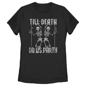 Women's Lost Gods Halloween Till Death Do Us Party T-Shirt - 1 of 4