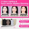 Garnen Car Sun Visor Mirror Makeup Mirror with Lights for Car, Universal Car Vanity Mirror With Lights LED, 3 Color Mode & Dimming with Straps - 3 of 4