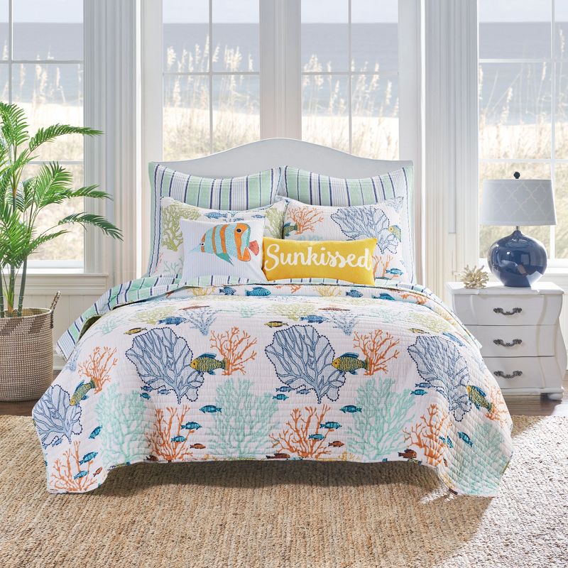 Deep Sea Multicolored Quilt Set - Levtex Home, 1 of 6