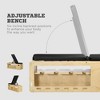 NAYSAYE Exercise Trainer Adjustable Weight Bench with Storage Rack and Resistance Rope for Home Gym Workouts, Wood, 43.30"*13.80"*42.30" - 3 of 4