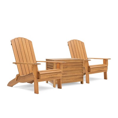 Adirondack 3pc Folding Chairs & Cooler Natural - Life is Good