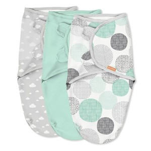 SwaddleMe by Ingenuity Original Swaddle Wrap - 0-3 months - Small-Medium - 3pk - Floating Geo - 1 of 4