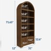 72" Tall Arched Pantry Cabinet with Drawer, 5-Tier Kitchen Pantry Cabinet, Wooden Storage Cabinet for Dining Room, Kitchen, Living Room - 2 of 4