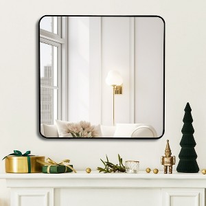 Whisen 36x36 Inch Square Bathrrom Wall Mirror, Premium HD Glass, Anti-Rust Aluminum Frame - 1 of 4