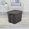 8 Pack Large Storage Bin, 18 Gallon Plastic Storage Container with Snap-on Lid, Light Blue - 4 of 4