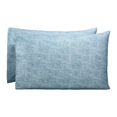 Melange Flannel Cotton Two-Toned Pillowcases, Set of 2 by Blue Nile Mills