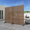Lirago 72 in Galvanized Fence Panels Outdoor Privacy Screen - 3 of 4