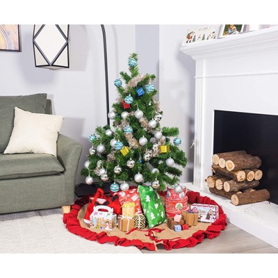 36-Pack Silver and Blue Shatterproof Christmas Tree Ornaments