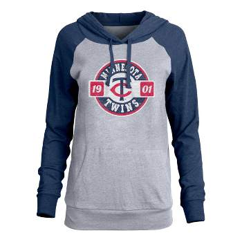 MLB Minnesota Twins Women's Lightweight Bi-Blend Hooded T-Shirt