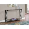 Marble Console Table with X-Frame Metal Legs for Entryway, Living Room, Bedroom, or Sofa - 2 of 4