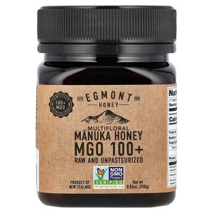 Egmont Honey Multifloral Manuka Honey, Raw And Unpasteurized, MGO 100+, 8.82 oz (250 g) - 1 of 2