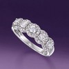 Ross-Simons 1.00 ct. t.w. Diamond 5-Stone Halo Ring in 14kt White Gold - 4 of 4