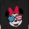 Men's - Disney - Minnie Flag Glasses Graphic Fleece Sweatshirt - 2 of 4