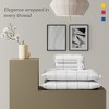 Brushed Percale Weave Cool & Crisp Cotton Rich Fitted Sheet Set, Twin XL by Color Sense - 3 of 4
