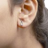 Haus of Brilliance 925 Sterling Silver 1/10 Diamond Diamond Paperclip Stud Earrings - 4 of 4