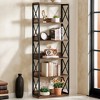Hommoo 6-Tier Floor Standing Bookshelf with Open Shelves Brown - 2 of 4