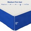 Boyd Sleep 8" Medium Firm Memory Foam Spring Hybrid Mattress - Cooling Gel Foam, Quiet Pocket Springs - 3 of 4
