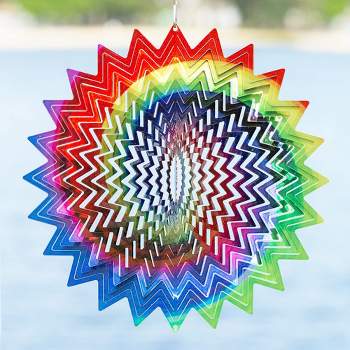 Dawhud Direct 12"H Celestial Planet Kinetic Wind Spinners - Art Garden Decorations