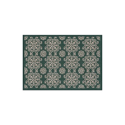 World Rug Gallery Transitional Geometric Textured Flat Weave Indoor/Outdoor Area Rug