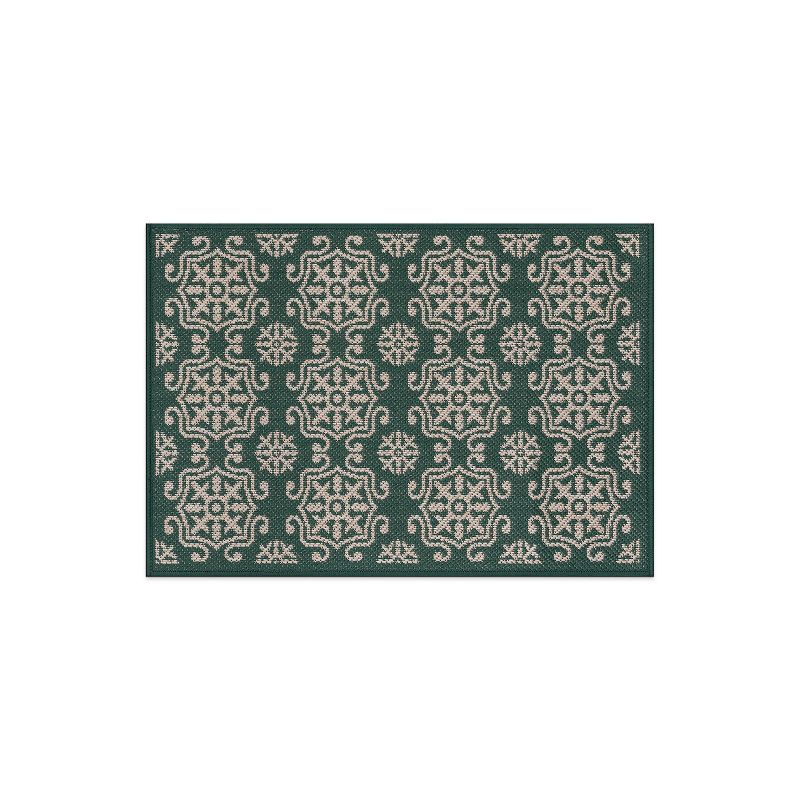 World Rug Gallery Transitional Geometric Textured Flat Weave Indoor/Outdoor Area Rug, 1 of 11