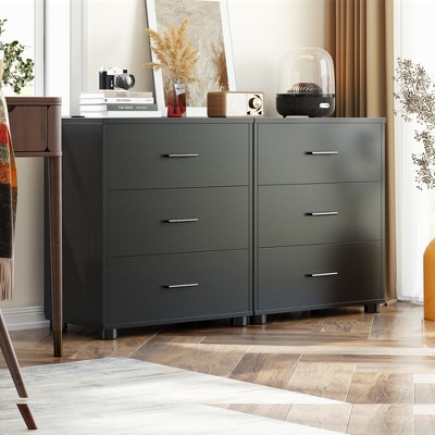 Aheaplus  Wooden 6-Drawers Dressers with Storage, Closet Storage Cabinet and Nightstand