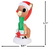 Gemmy Lighted Blow Mold Decor Rudolph 14" Rudolph, Multicolored - 3 of 4