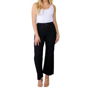 Women's August High Rise Wide Leg Crop Jeans - AnnieWear - 1 of 3