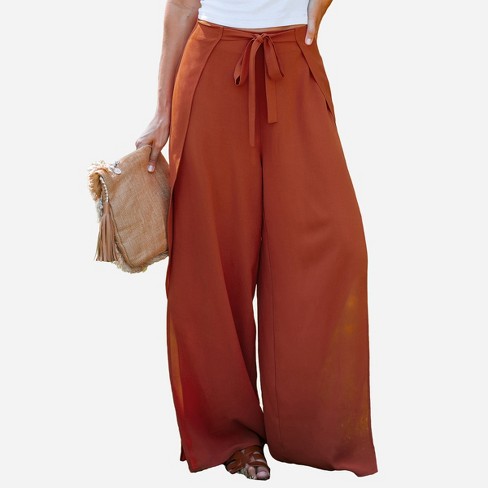 Linen Pants for Women,Clearance Fashion Women Solid Color Linen Sashes  Straight Casual Long Pants Trousers Cargo Pants Women