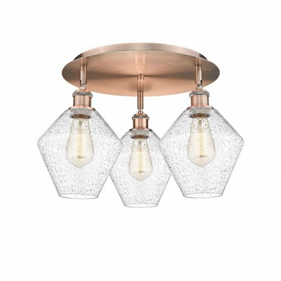 Cindyrella - 3 Light Flush Mount In Industrial Style-11 Inches Tall and 19.75 Inches Wide
