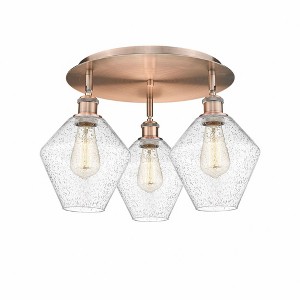 Cindyrella - 3 Light Flush Mount In Industrial Style-11 Inches Tall and 19.75 Inches Wide - 1 of 1