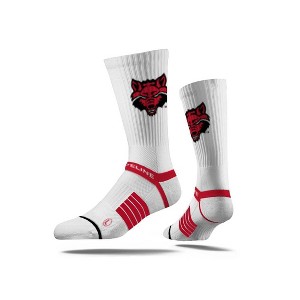NCAA Arizona Wildcats Premium Knit Crew Socks - White: Cozy Lined Ankle Socks - 1 of 2