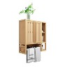 Akoasm wall Bathroom Storage Cabinet With Towel Rack-Neutral - 4 of 4