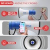 Pyle Megaphone PA Speaker with Rechargeable Battery, Siren Mode, Handheld Microphone & AUX Input – PMP59IR - 3 of 4