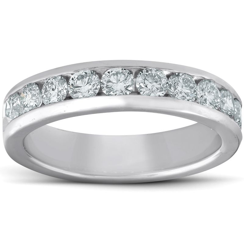 Pompeii3 Platinum 1ct Channel Set Diamond Wedding Ring, 1 of 6