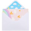 Paper Junkie 48 Pack Rainbow Cards with Envelopes for Thank You, Baby Shower, Birthday, Kids Stationary, Girls (Pastel, 4x6 In) - 4 of 4