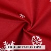 Christmas Snowflake Window Valance, Red Velvet Short Curtain, 52x15 Inch, Rod Pocket, 1 Panel, Holiday Window Treatment for  Bathroom, Bedroom - 4 of 4