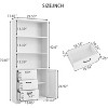 Large Capacity Bookcase with 3 Drawers and a Storage Cabinet, Sturdy and Durable, Suitable for Living Room, Home Office, Bedroom - 3 of 4