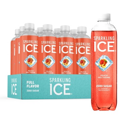 Sparkling Ice, Peach Nectarine Sparkling Water - 17 Fl Oz Bottle (Pack of 12)
