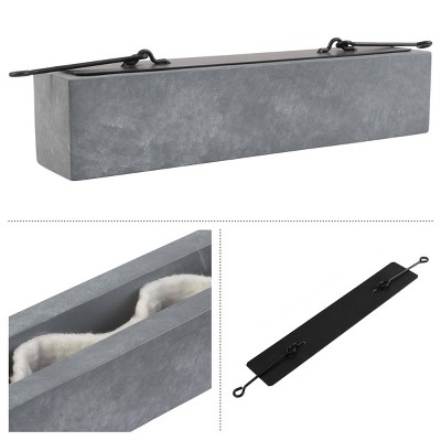 Gray Concrete Tabletop Gas Fire Pit