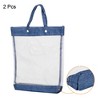 Unique Bargains Office Business Nylon Mesh Transparent Files Handbag - 3 of 4