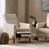 Modern Recliner Chair, Upholstered Lounge Armchair with Button-Tufted Backrest and Padded Seat for Living Room or Bedroom – Koiai - 2 of 4