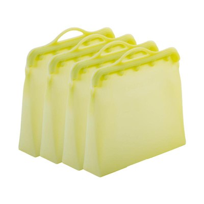Reusable Silicone Food Storage Bags 2Pack Multipurpose 1 Gallon Storage Bag, Dishwasher Safe, Plastic and BPA Free Innovative Technology Products Corp