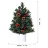 Mini Christmas Tree Pre-Lit with 30 LED Christmas Decorations Battery-Operated Lights, 67 Realistic PVC Branch Tips - 2 of 4