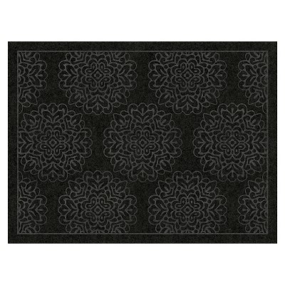 Photo 1 of 3x4 Damask Doormats Black - Multy Home LP