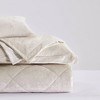 4 Pcs Luxury Style Velvet Duvet Set, Diamond Quilting Ultra Soft Bedding Set for Cold Season, Easy Care Bed Set with Matching Shams & Pillow - 3 of 4