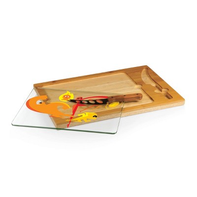 Toscana Disney The Incredibles Icon Glass Top Cutting Board and Knife Set
